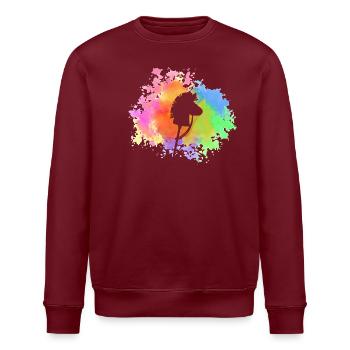 Steckenpferd Hobby Horsing - Stanley/Stella Unisex Bio-Sweatshirt ROLLER - Burgunderrot - Vorne - Nik (191cm)