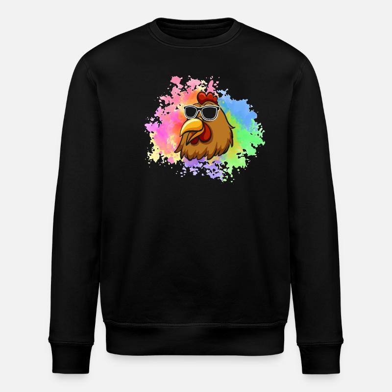 Chickens Hen - Stanley/Stella ROLLER Unisex Organic Sweatshirt - black