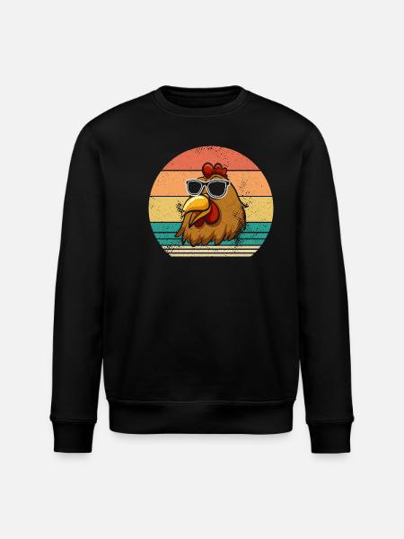 Chickens Hen - Stanley/Stella ROLLER Unisex Organic Sweatshirt - black
