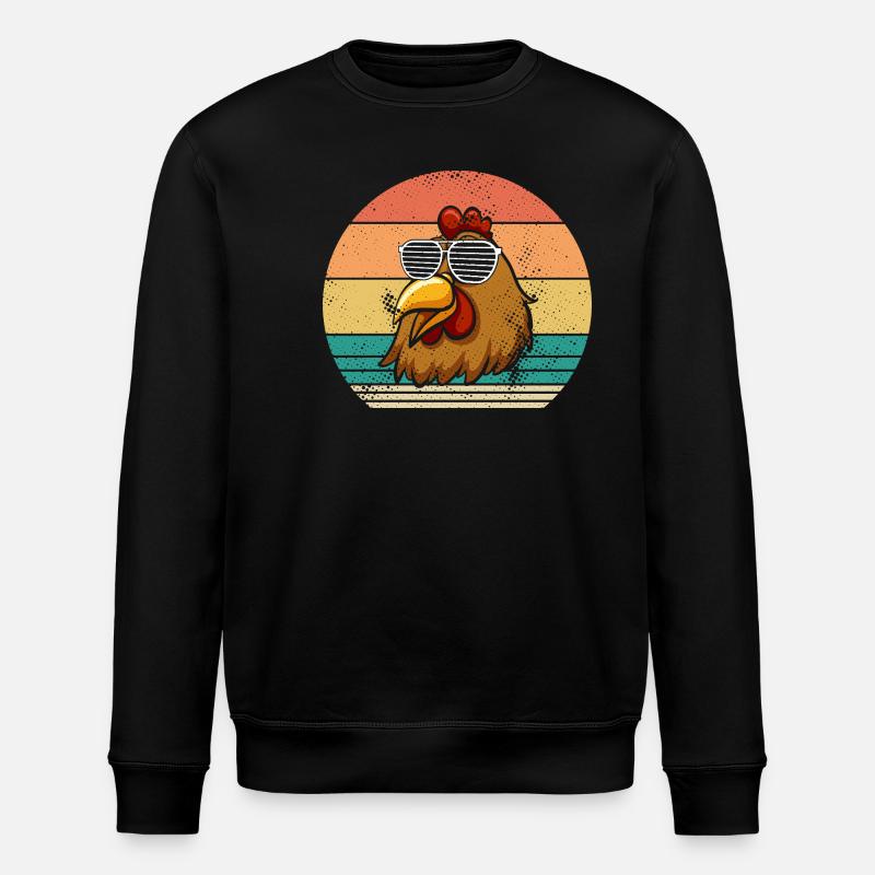 Chickens Hen - Stanley/Stella ROLLER Unisex Organic Sweatshirt - black