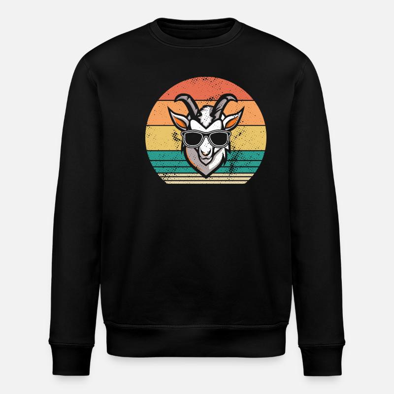 Chèvres - Sweat bio ROLLER Stanley/Stella Unisexe - noir