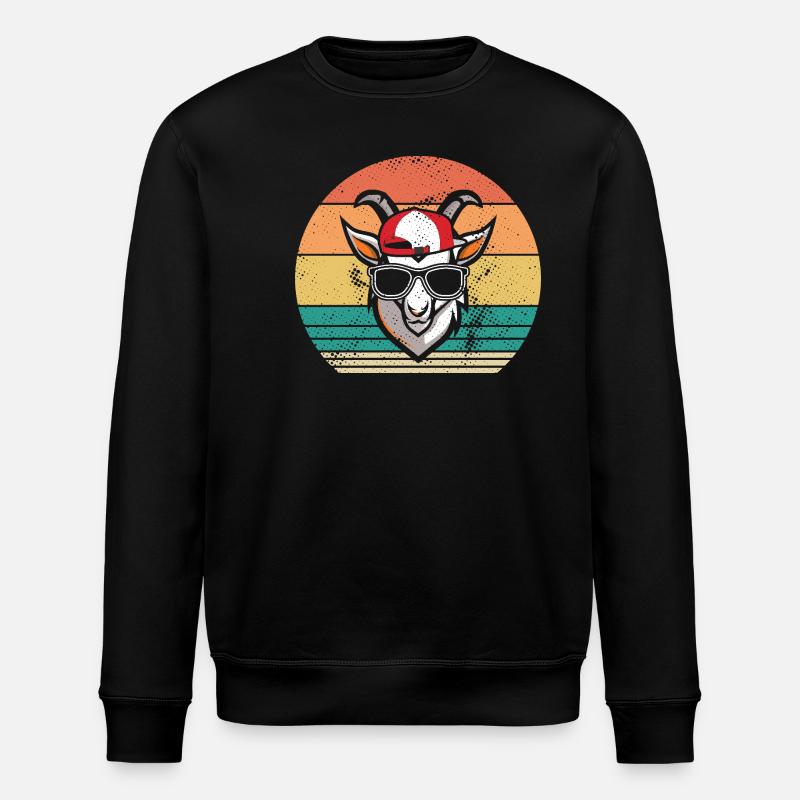 Chèvres - Sweat bio ROLLER Stanley/Stella Unisexe - noir