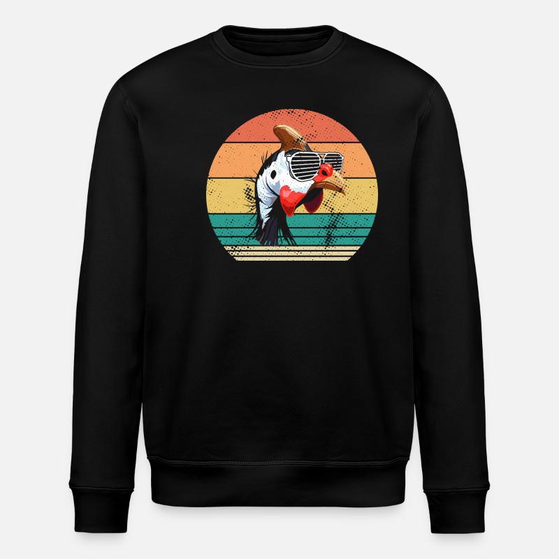 Hühner Hahn Perlhuhn - Stanley/Stella Unisex Bio-Sweatshirt ROLLER - Schwarz