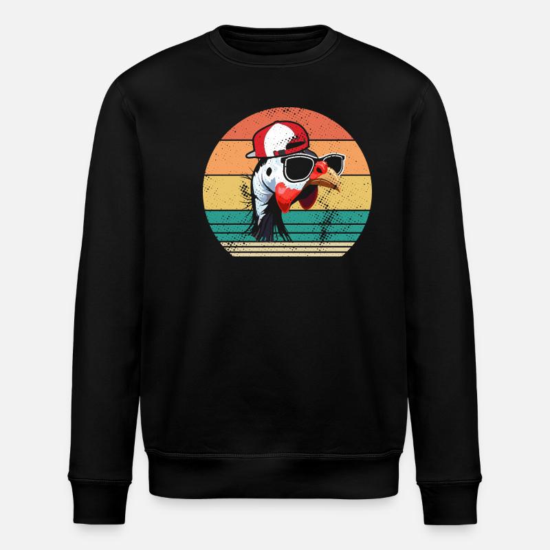 Poules Coq Pintade - Sweat bio ROLLER Stanley/Stella Unisexe - noir