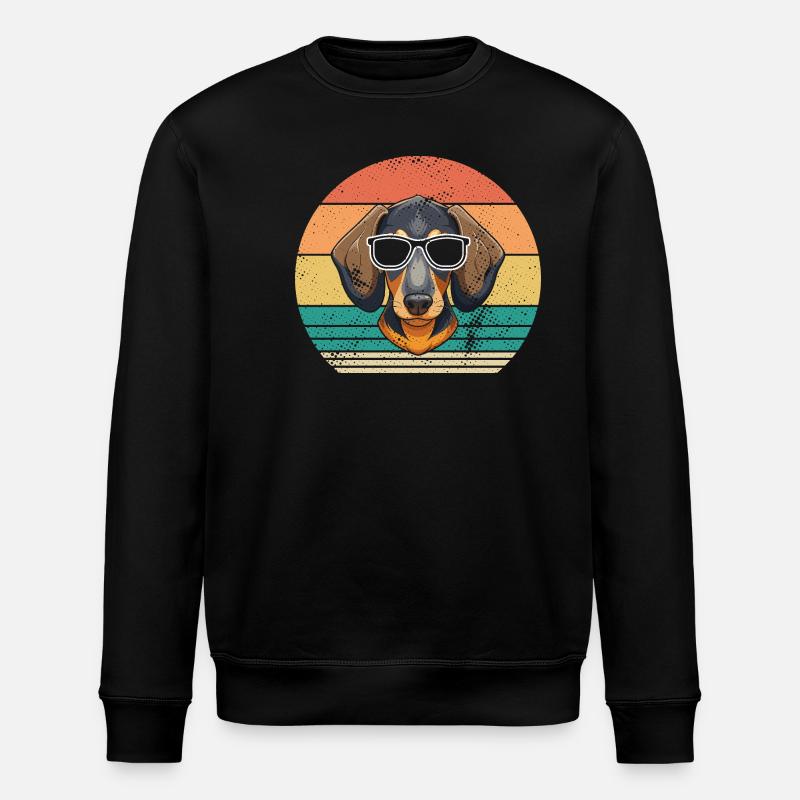 Hund Dackel - Stanley/Stella Unisex Bio-Sweatshirt ROLLER - Schwarz