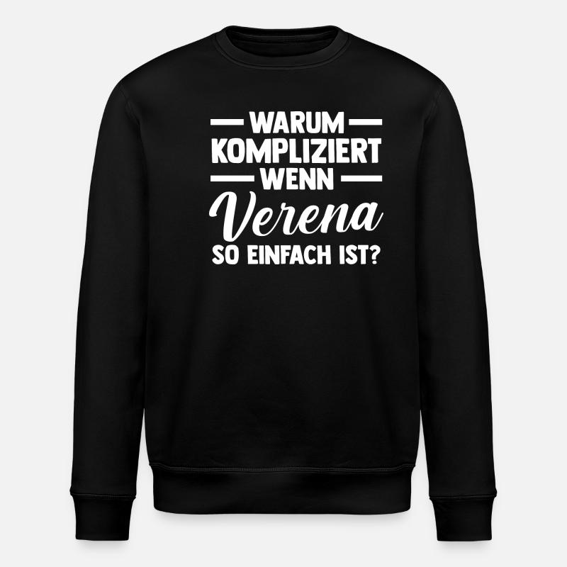 Prénom Verena - Sweat bio ROLLER Stanley/Stella Unisexe - noir