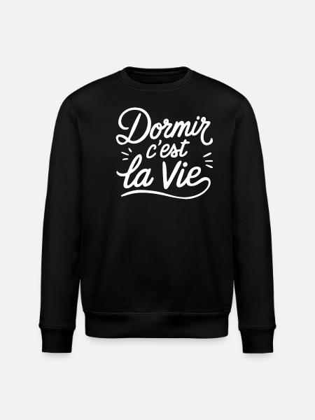 Dormir, c'est la vie - Sweat bio ROLLER Stanley/Stella Unisexe - noir