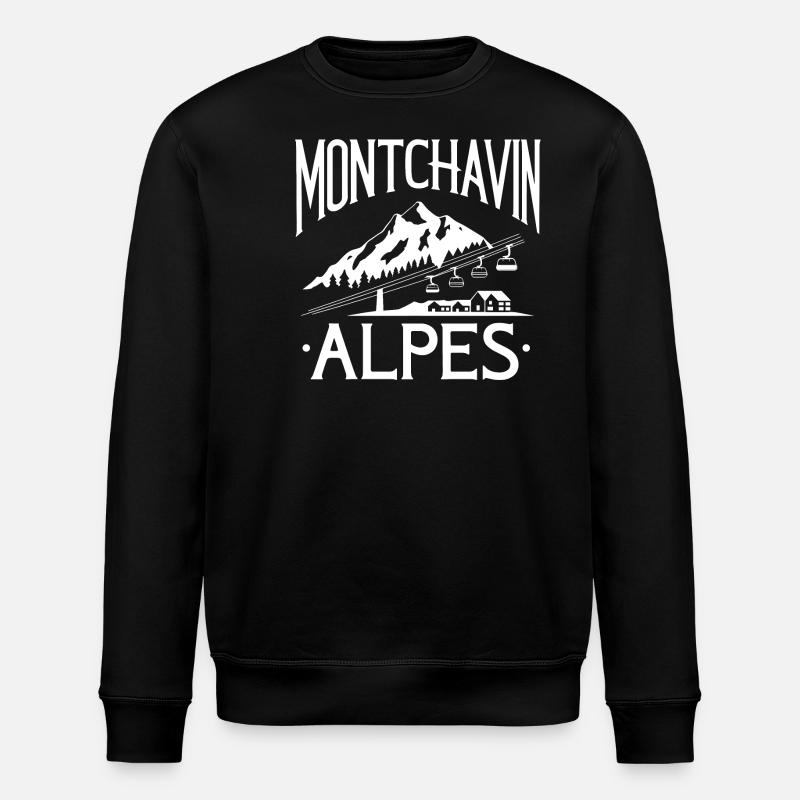 Montchavin - Alpes - Sweat bio ROLLER Stanley/Stella Unisexe - noir