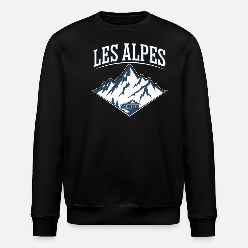 Les Alpes - Sweat bio ROLLER Stanley/Stella Unisexe - noir