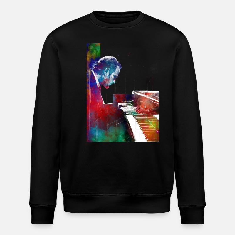 Pianist Musik Kunst - Stanley/Stella Unisex Bio-Sweatshirt ROLLER - Schwarz