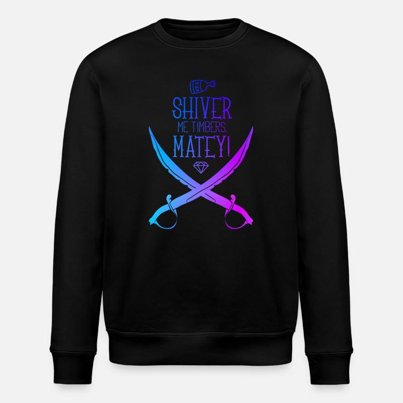 Piraten Säbel - Stanley/Stella Unisex Bio-Sweatshirt ROLLER - Schwarz