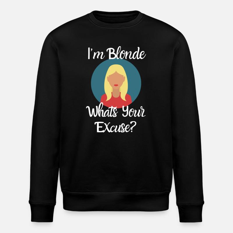 Blond hair - Stanley/Stella ROLLER Unisex Organic Sweatshirt - black
