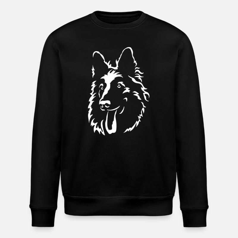 Swiss Shepherd Head "Black Edition" - Stanley/Stella ROLLER Unisex Organic Sweatshirt - black