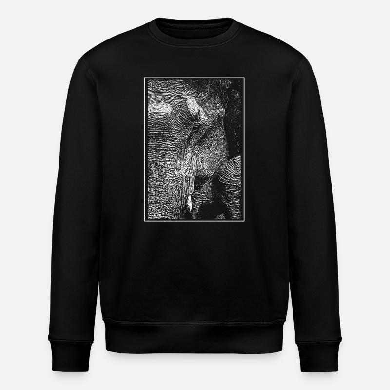 Weißer Elefant - Stanley/Stella Unisex Bio-Sweatshirt ROLLER - Schwarz