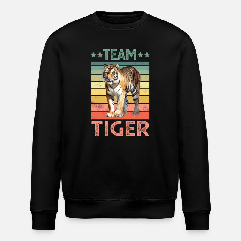 Tiger - Stanley/Stella Unisex Bio-Sweatshirt ROLLER - Schwarz