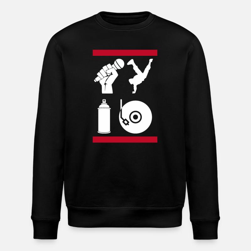 Les 4 éléments du hip-hop - Sweat bio ROLLER Stanley/Stella Unisexe - noir