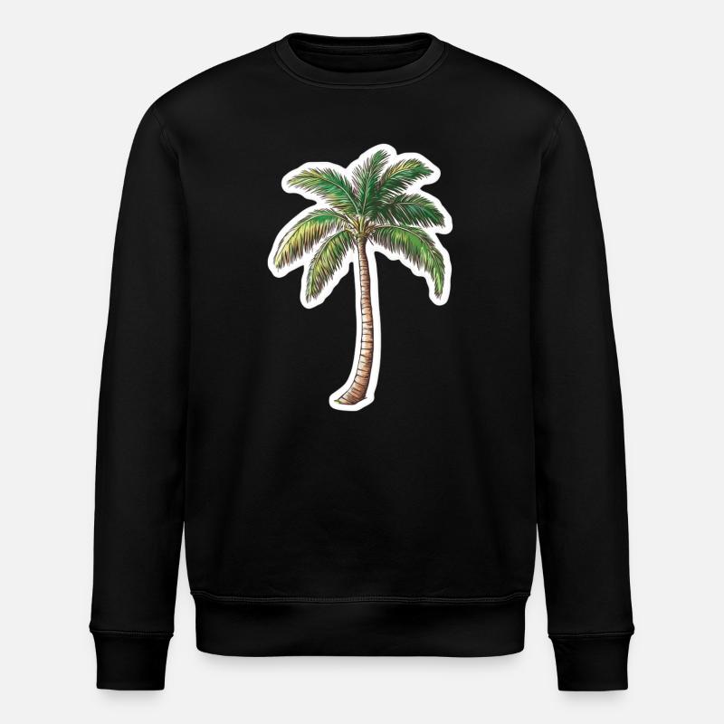 Palm tree - Stanley/Stella ROLLER Unisex Organic Sweatshirt - black
