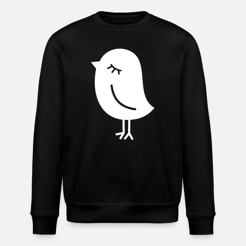 Spatz Vogel – Piepmatz Küken Tweet Vögelchen - Stanley/Stella Unisex Bio-Sweatshirt ROLLER - Schwarz