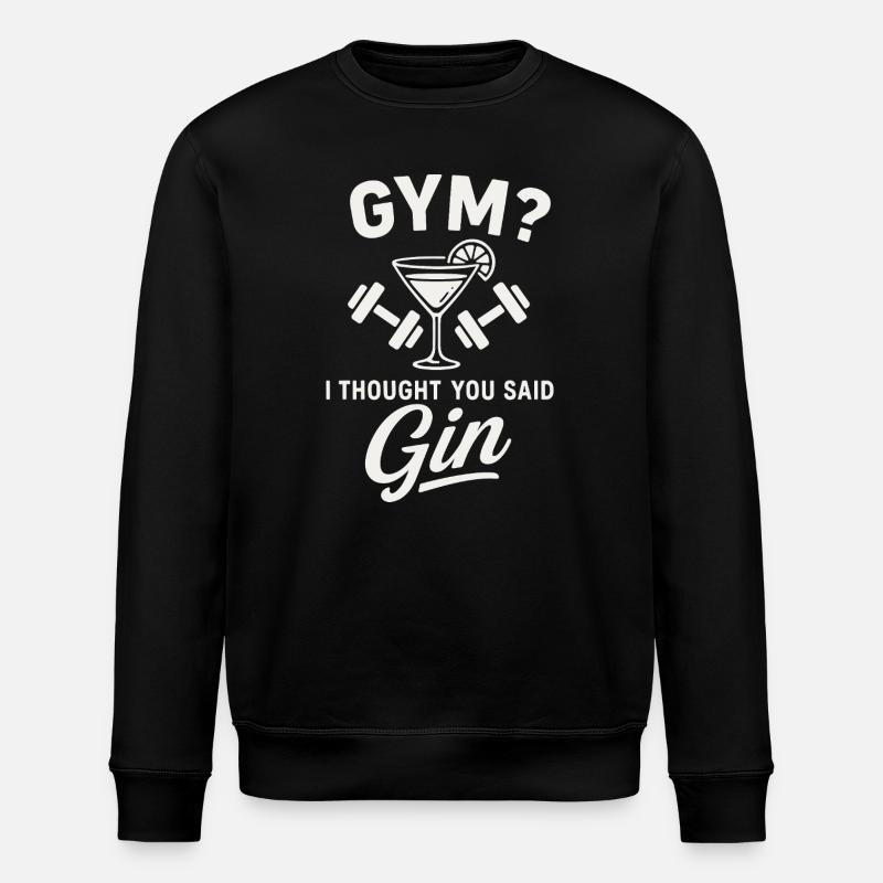 Salle de sport ou gin ? - Sweat bio ROLLER Stanley/Stella Unisexe - noir