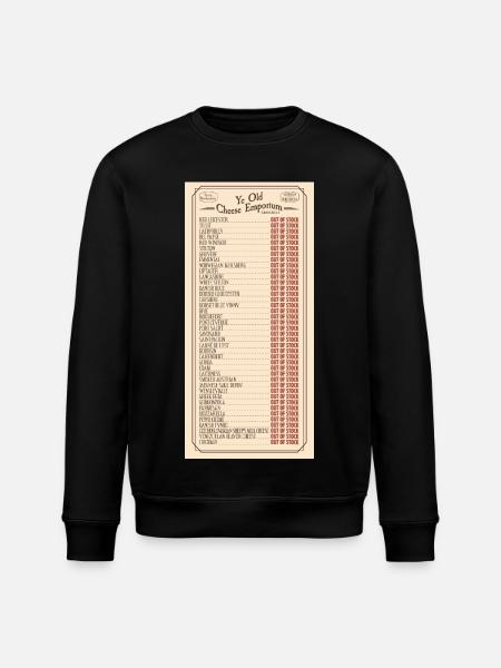 Ye Olde Cheese Emporium Sketch - Stanley/Stella ROLLER Unisex Organic Sweatshirt - black