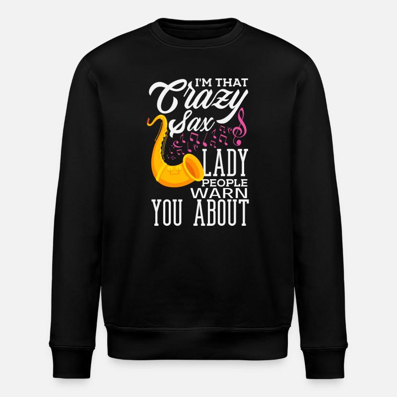 Saxophone - Stanley/Stella ROLLER Unisex Organic Sweatshirt - black