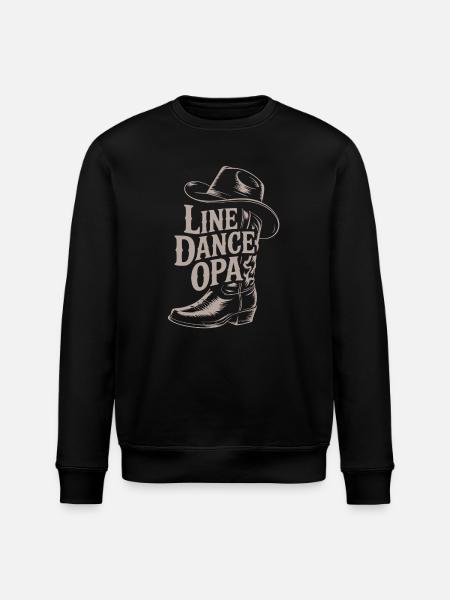 Line Dance Opas Western Boot - Stanley/Stella Unisex Bio-Sweatshirt ROLLER - Schwarz