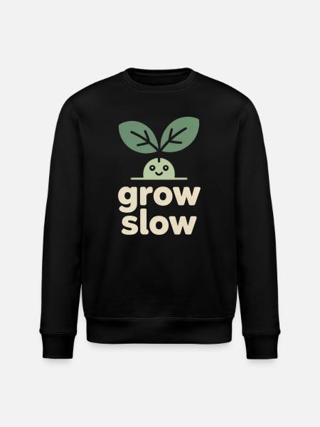Grow Slow – Pflanzensprössling - Stanley/Stella Unisex Bio-Sweatshirt ROLLER - Schwarz