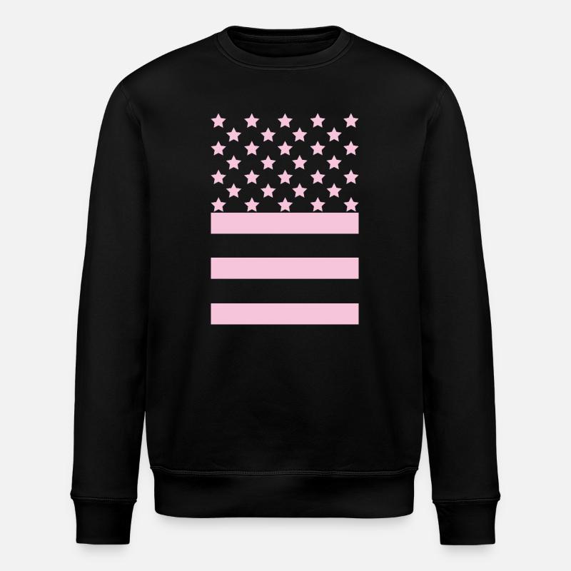 Drapeau Rose – Design Stars & Stripes - Sweat bio ROLLER Stanley/Stella Unisexe - noir