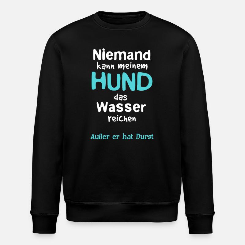 Eau pour chiens - Sweat bio ROLLER Stanley/Stella Unisexe - noir