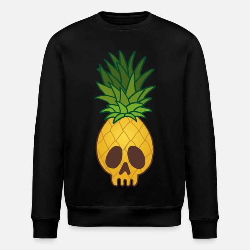Pineapple Skull - Stanley/Stella ROLLER Unisex Organic Sweatshirt - black