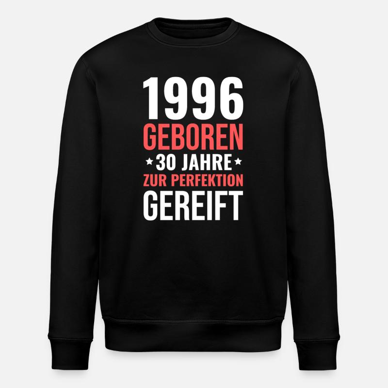 1996 geboren zur Perfektion gereift - Stanley/Stella Unisex Bio-Sweatshirt ROLLER - Schwarz