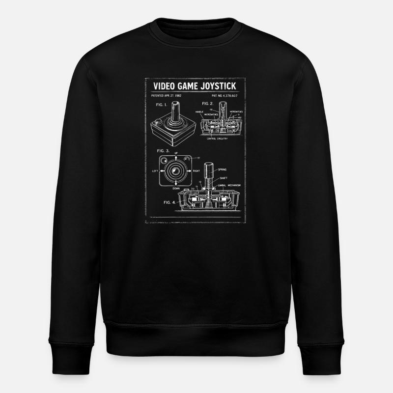 Plan rétro du joystick - Sweat bio ROLLER Stanley/Stella Unisexe - noir