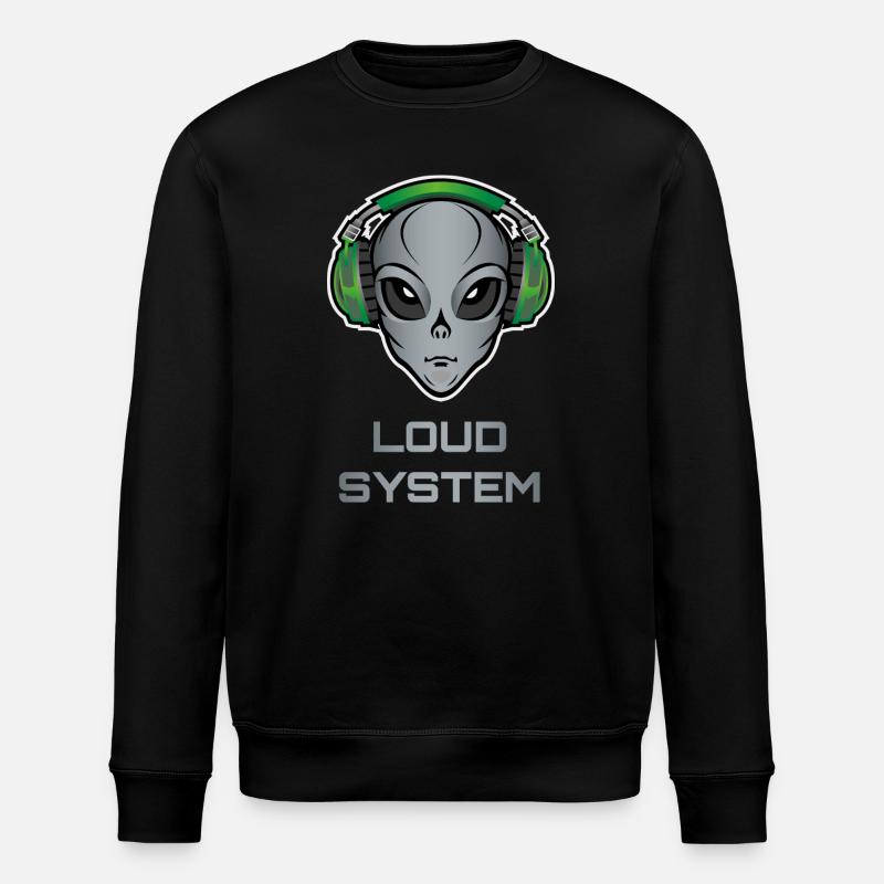 DJ Alien – Lautes System - Stanley/Stella Unisex Bio-Sweatshirt ROLLER - Schwarz