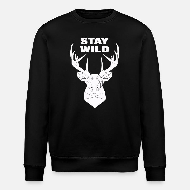 STAY WILD - Stanley/Stella Unisex Bio-Sweatshirt ROLLER - Schwarz