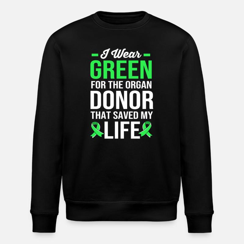 Organspende Transplantation Nierenspender - Stanley/Stella Unisex Bio-Sweatshirt ROLLER - Schwarz