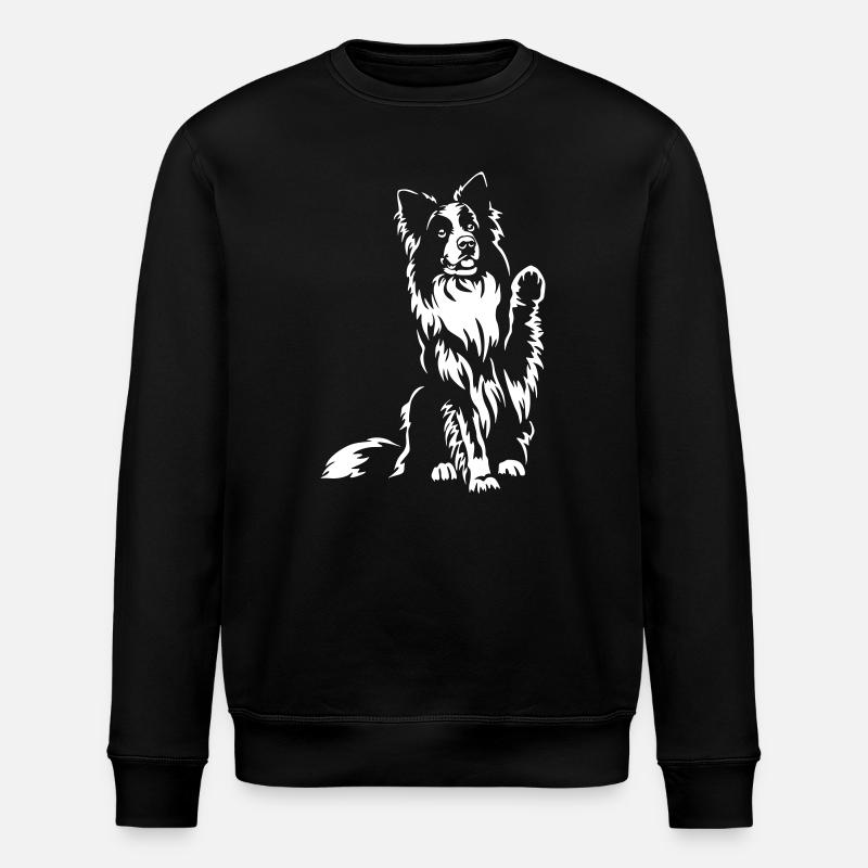 Border Collie "Black Edition" - Stanley/Stella Unisex Bio-Sweatshirt ROLLER - Schwarz