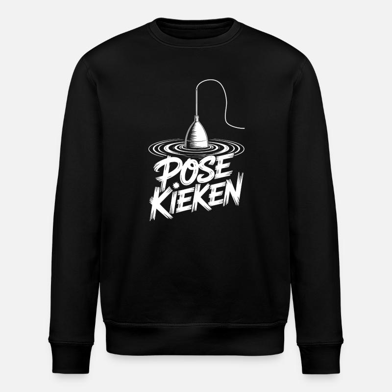 Pêche, Dicton, Pose - Sweat bio ROLLER Stanley/Stella Unisexe - noir