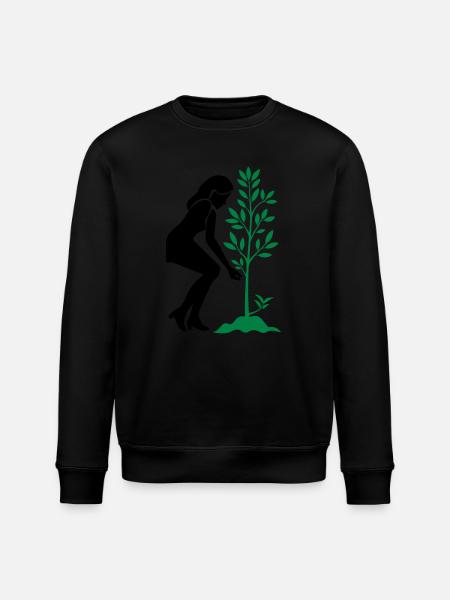 Planting Nature Conservation Tree - Stanley/Stella ROLLER Unisex Organic Sweatshirt - black