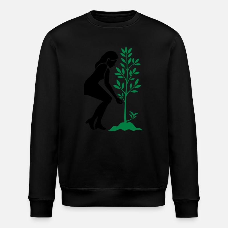 Planting Nature Conservation Tree - Stanley/Stella ROLLER Unisex Organic Sweatshirt - black