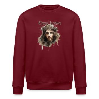 Ecce Homo - Sweat bio ROLLER Stanley/Stella Unisexe - bordeaux - Devant - Nik (191cm)