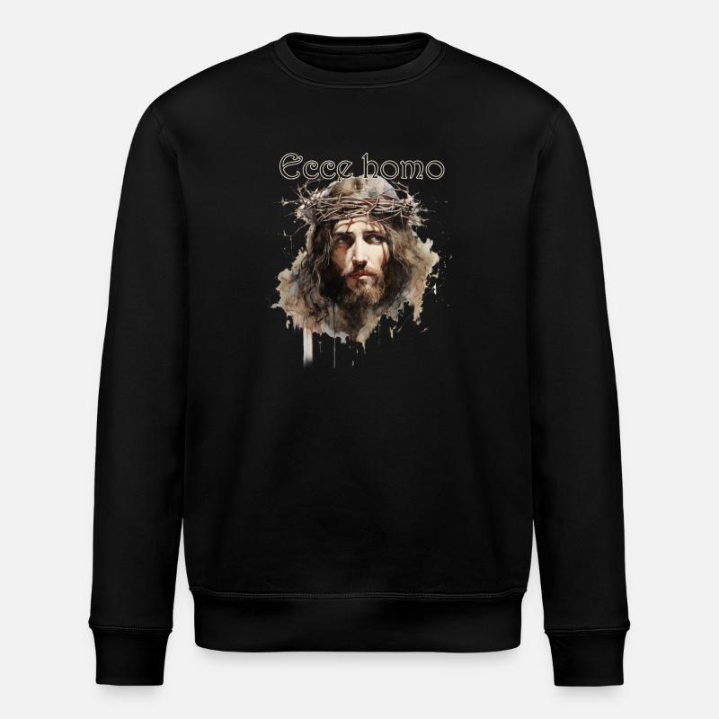 Ecce Homo - Stanley/Stella ROLLER Unisex Organic Sweatshirt - black
