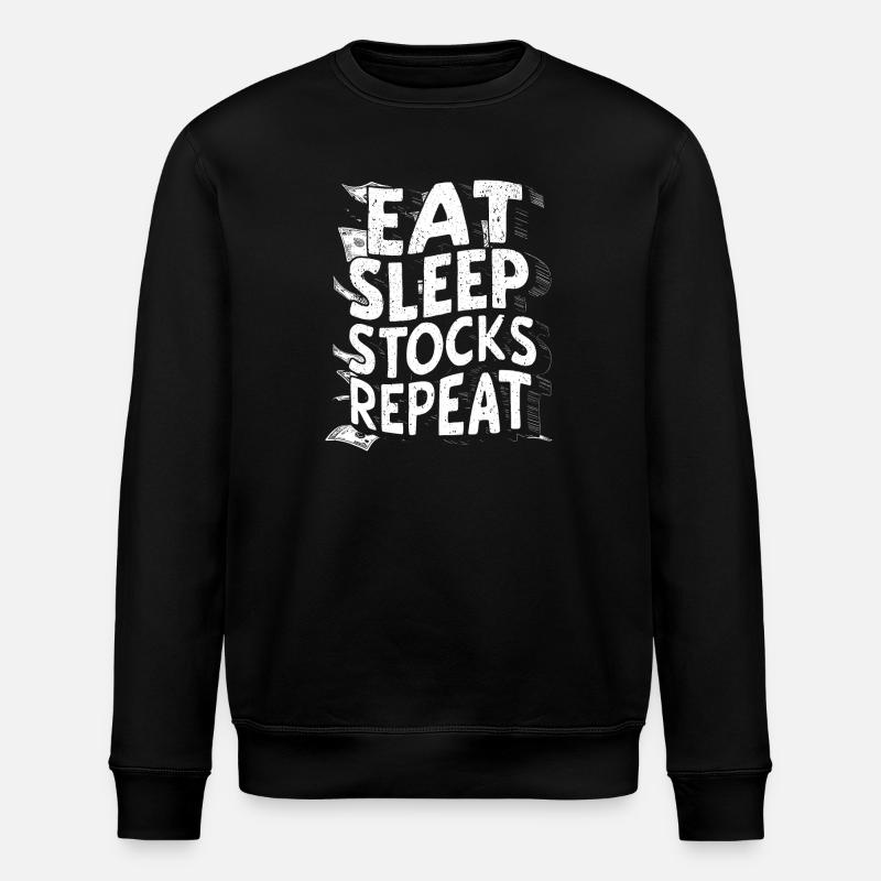 Manger, dormir, stocker, répéter - Sweat bio ROLLER Stanley/Stella Unisexe - noir