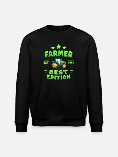 For Farmers - Farmer Lifestyle - Stanley/Stella ROLLER Unisex Organic Sweatshirt - black