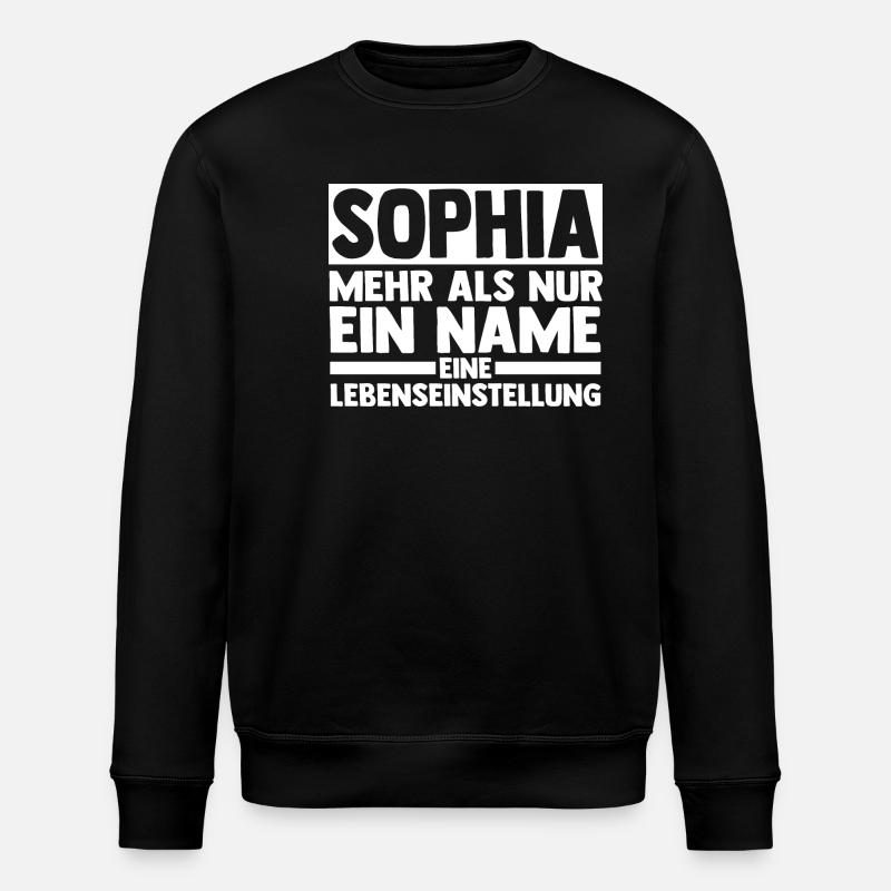 Prénom Sophia - Sweat bio ROLLER Stanley/Stella Unisexe - noir