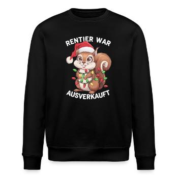 Renne était vendu drôle Noël - Sweat bio ROLLER Stanley/Stella Unisexe - noir - Devant - Nik (191cm)