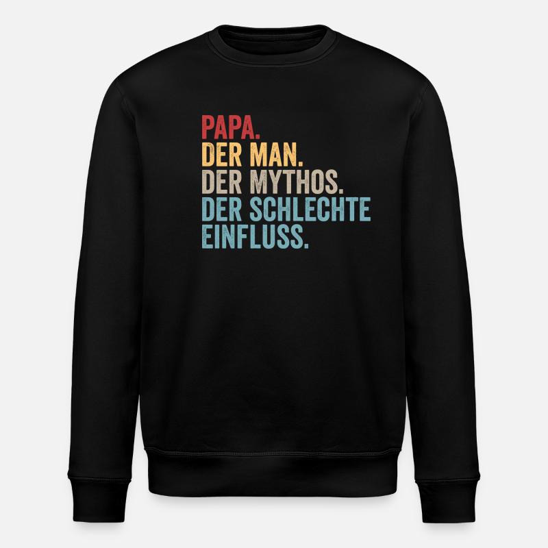 Père Papa - Sweat bio ROLLER Stanley/Stella Unisexe - noir