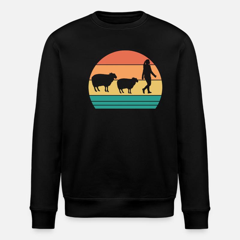 Shepherd Sheep - Stanley/Stella ROLLER Unisex Organic Sweatshirt - black