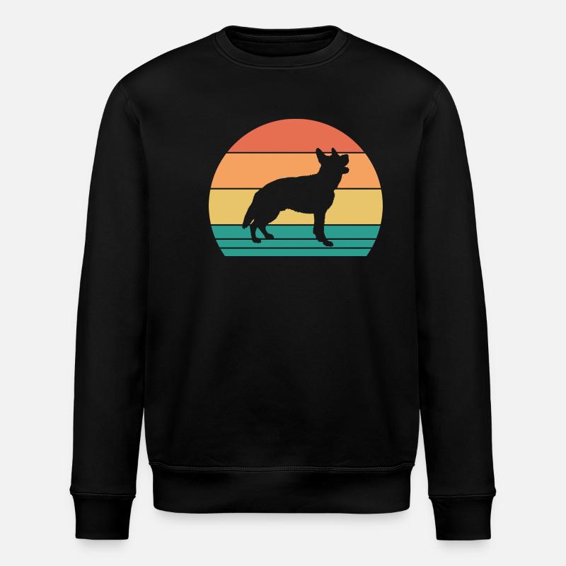 Hund Deutscher Schäferhund - Stanley/Stella Unisex Bio-Sweatshirt ROLLER - Schwarz