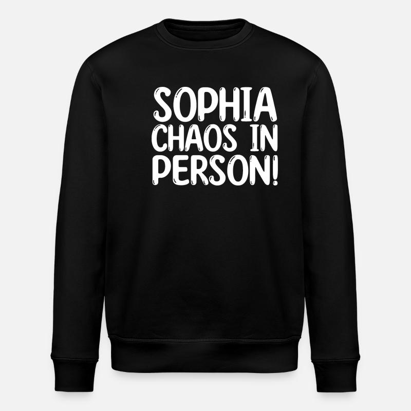 First name Sophia - Stanley/Stella ROLLER Unisex Organic Sweatshirt - black