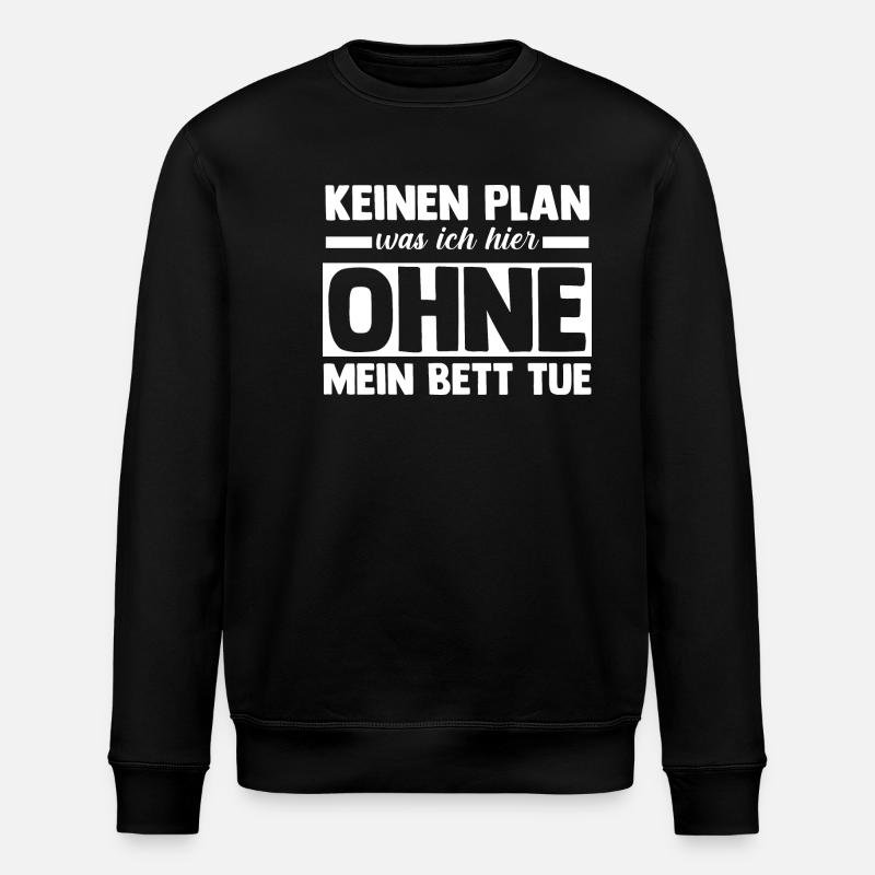 Late riser Shlafen lazy - Stanley/Stella ROLLER Unisex Organic Sweatshirt - black
